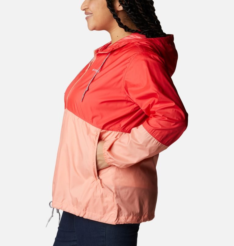 Jacheta Columbia Flash Forward Windbreaker Dama Rosii Corai | Plus Size LW8A1QSM7